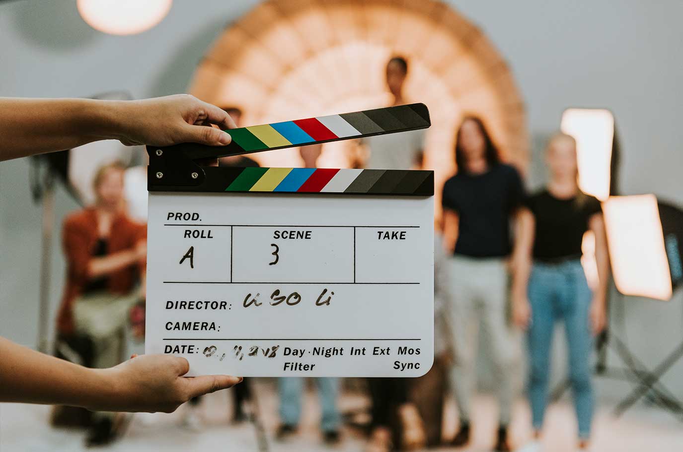 clapboard movie set